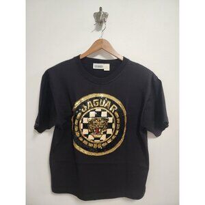 Vintage Colorado black gold 80s sequin jaguar logo short sleeve T-shirt L
